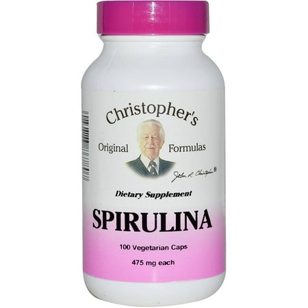 Christopher's Original Formulas Spirulina Capsules végétarienne, 100 CT