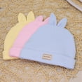 thumbnail image 5 of Bueautybox 2Pcs/Set Newborn Baby Soft Cap Hat Beanie with Ears Triangle Towel Scarf Bib, 5 of 7