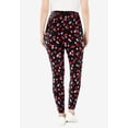 thumbnail image 2 of Woman Within Plus Size Petite Stretch-Cotton Knit Pull-On Printed Leggings, 2 of 4