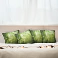 thumbnail image 7 of Ambesonne Forest Throw Pillow Cover 4 Pack, Sunbeams in Woodland, 24", Green, 7 of 7