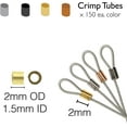 thumbnail image 5 of The Beadsmith Tube Crimp Beads, 2mm, Assorted Colors, 600 Pieces, Uniform Cylindrical Shape, No Sharp Edges, Designed to Secure The Ends of Jewelry Stringing Wires and Cables, 5 of 7