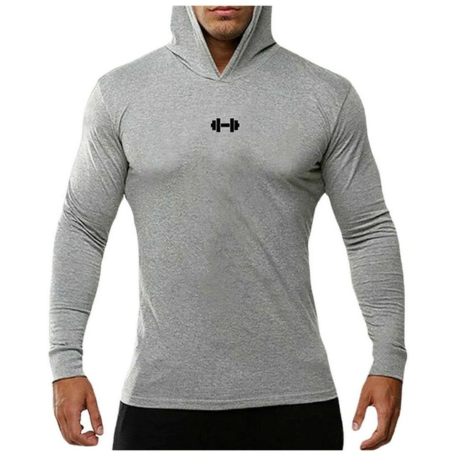 Sweat à Capuche Tendance Entraînement Physique Couleur Unie pour Hommes Automne
