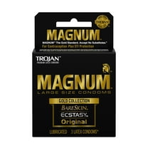 MAGNUM Large Size Condoms, Gold Collection Variety, 3 Ct