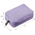 thumbnail image 2 of E-Tree 7 inch Canvas Zippered Small Bag, Mini Travel Makeup Carrying Case, Cosmetic Bag, Portable Electronics, 2 of 5