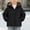 Black, variant on QQZ Boys Fleece Lined Hooded Puffer Jacket, Solid Khaki Thick Warm Zip Up Coat With Multi Pockets, Long Sleeve Outerwear For Kids Aged 2-9, Suitable For Daily Wear
