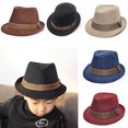thumbnail image 4 of Bluelans Hat Unisex Kids' Fashion Cool Jazz Pitched Crown Short Brim Hat Cap Fedora Hat, 4 of 6