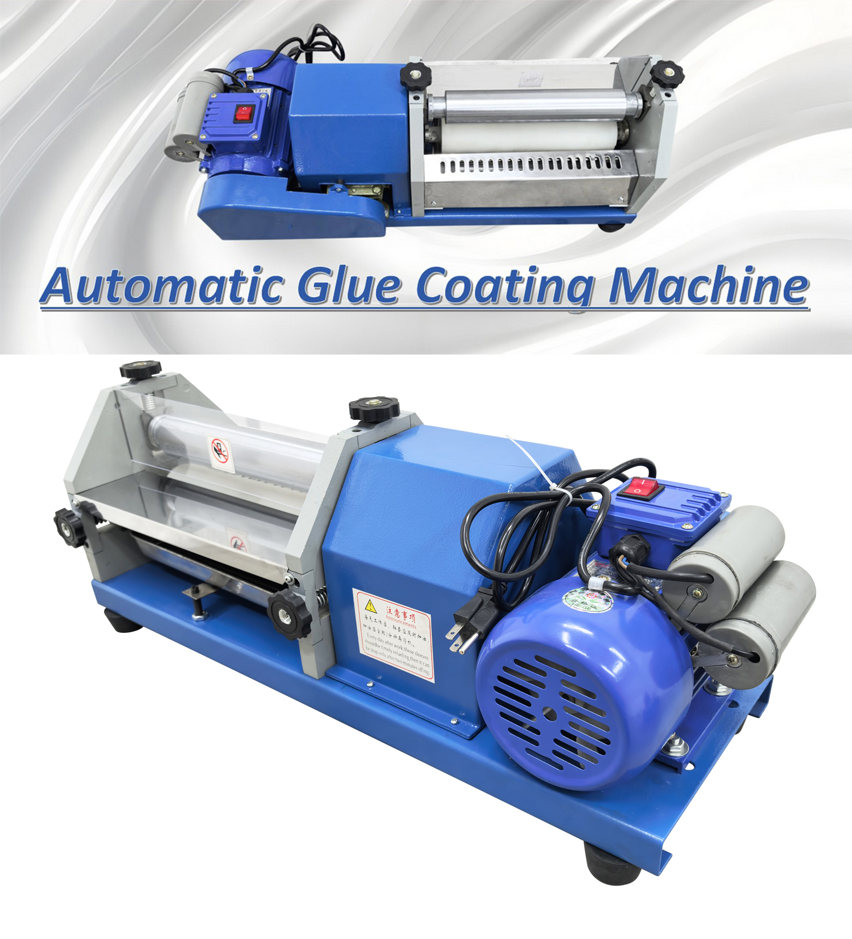 10.63" Automatic Glue Coating Machine White Emulsion Glue Gluing Machine for Paper & Leather