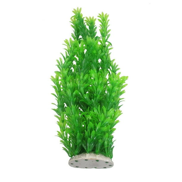 Fish Tank Fishbowl Ornament Plastic Green Leaves Plant 40cm Walmart