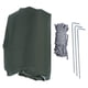 thumbnail image 2 of Toldo triangular portátil para acampar, protector solar, resistente al viento, para exteriores (revestido en verde claro y plateado, 5 x 5 x 5 m), 2 of 11