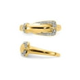 thumbnail image 2 of Gem & Harmony 14K Yellow Gold Polished Buckle Ring with Accent Diamonds (SIZE 7) for Women, 2 of 6