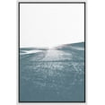 thumbnail image 3 of PixonSign Framed Canvas Print Wall Art Path Along The Sea Coast Nature Wilderness Photography Modern Art Bohemian Scenic Relax/Calm Blue Cool for Living Room, Bedroom, Office - 24"x36" White, 3 of 5