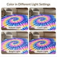 thumbnail image 7 of ODIKA Dye Marbled Ombre Swirl With Abstract Rainbow Hippie Accents Boho Tie Refined Foldable Easy Care for Master Suite, California King, Under Bed, 7 of 7