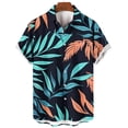 thumbnail image 4 of ZCFZJW Mens Hawaiian Shirts Short Sleeve Casual Button Down Tropical Beach Shirt Big and Tall Regular Fit Comfy Holiday Vacation Tees Tops Multicolor#08 S, 4 of 4