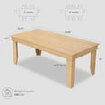 thumbnail image 3 of Farmhouse Dining Table for 6-8 People, 70.87" Long Wooden Kitchen Table, Rustic Rectangle Dining Room Table with Strong Legs, 3 of 7