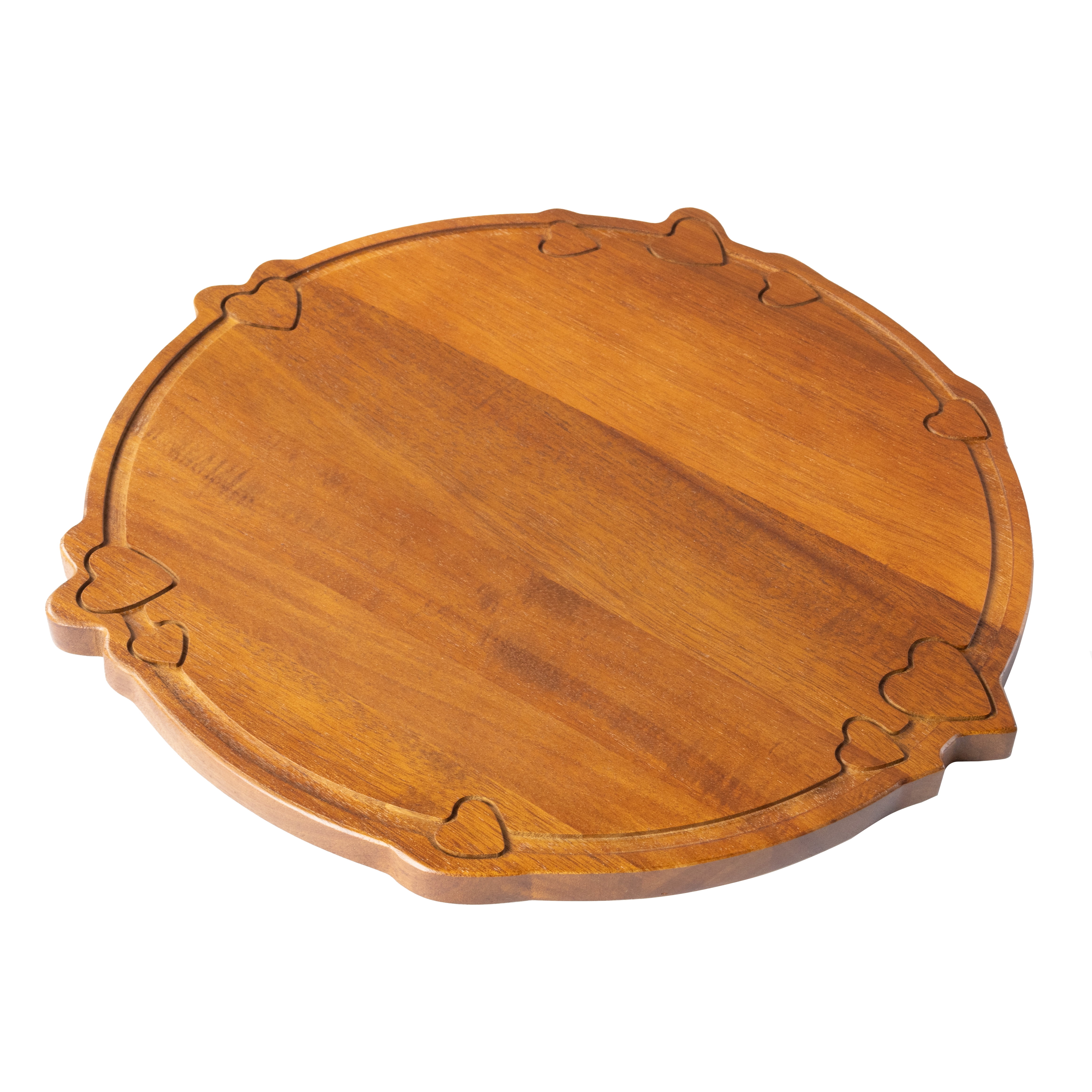 Way To Celebrate Acacia Wood Charcuterie Board for Valentine's Day, Brown, 13.32 in x 13.97 in x 0.59 in