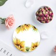 thumbnail image 4 of POGLIP Sunflowers Set of 6 Round Coaster for Drinks, Absorbent Ceramic Stone Coasters Cup Mat with Cork Base for Home Kitchen Room Coffee Table Bar Decor, 4 of 5