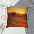 thumbnail image 2 of Orinice Sunset Lone Tree Graphic Decorative Throw Pillow Cover for Home, Couch, Living Room, Bed, Sofa - Aesthetic Autumn Decor - 1PC 18x18in, 2 of 5