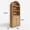 Natural, variant on Acekid Tall Arched Cabinet 5 Tier Arched Bookshelf With Double Doors Adjustable Shelf Wooden Bookcase With Storage For Living Room Bedroom Study Kitchen Home Office White 72inch