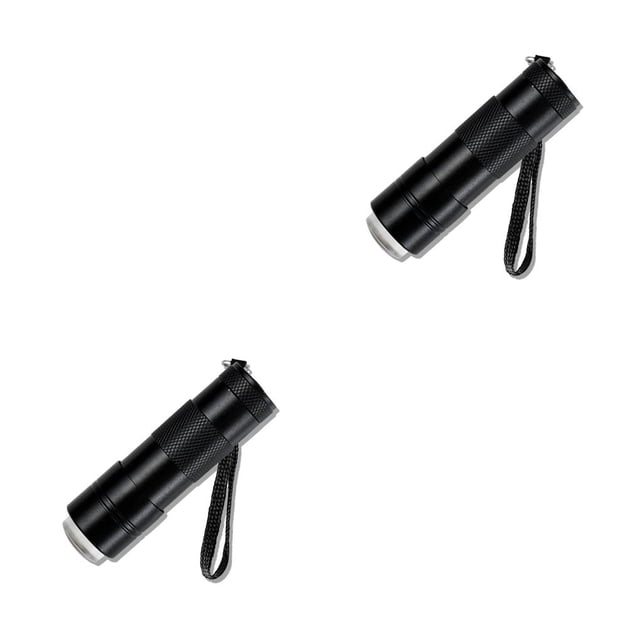 Minnieouse Luz de uñas de mano Tipo de prensa Secado Lámpara púrpura Salón Spa Linterna Stamper Antorcha de mano Equipo de manicura con pilas Negro 2piezas Minnieouse CBP189047