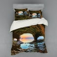 thumbnail image 2 of Ambesonne Nature Bedding Set 3 Pcs, Big Grotto by the Sea, Twin, Green Blue, 2 of 3