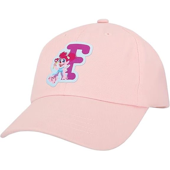 Sesame Street Elmo & Abby Kids Toddler Cap with Initial, Toddler Boys Hat, Youth Girl Baseball Cap, Cute Toddler Baseball Cap