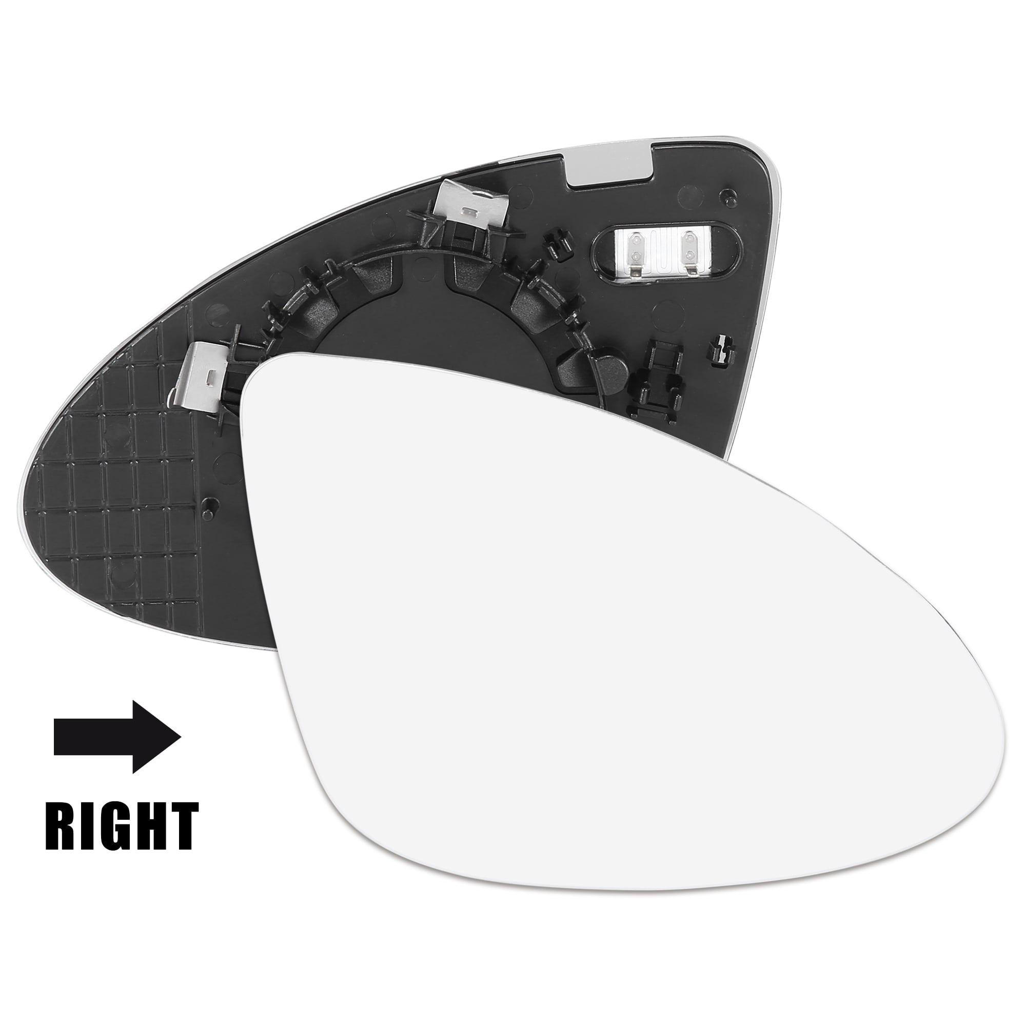 Unique Bargains Car Rearview Mirror Glass with Backing Plate Heated Right