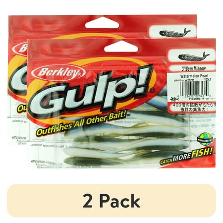 (2 pack) Berkley Gulp! Minnow Watermelon Pearl 12 Pack