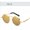 Golden frame local gold, variant on Round Sunglasses for Men Women with UV400 Protection Anti-Reflective Mirror Lenses Metal Frame Outdoor Eyewear Trendy