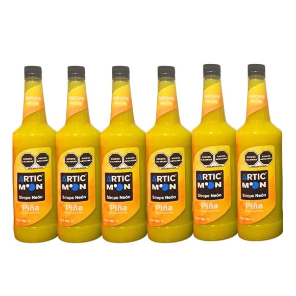 Kit de 6 Jarabes Kala Neón Para Preparar Bebidas De 1 Lt Sabor Piña