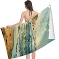 thumbnail image 2 of PHYHOO  Watercolor Beach Sea Beach Towel, Absorbent Quick Dry Swimming Yoga Beach Towels,Sand Free Microfiber Beach Towel 30x60in, 2 of 8