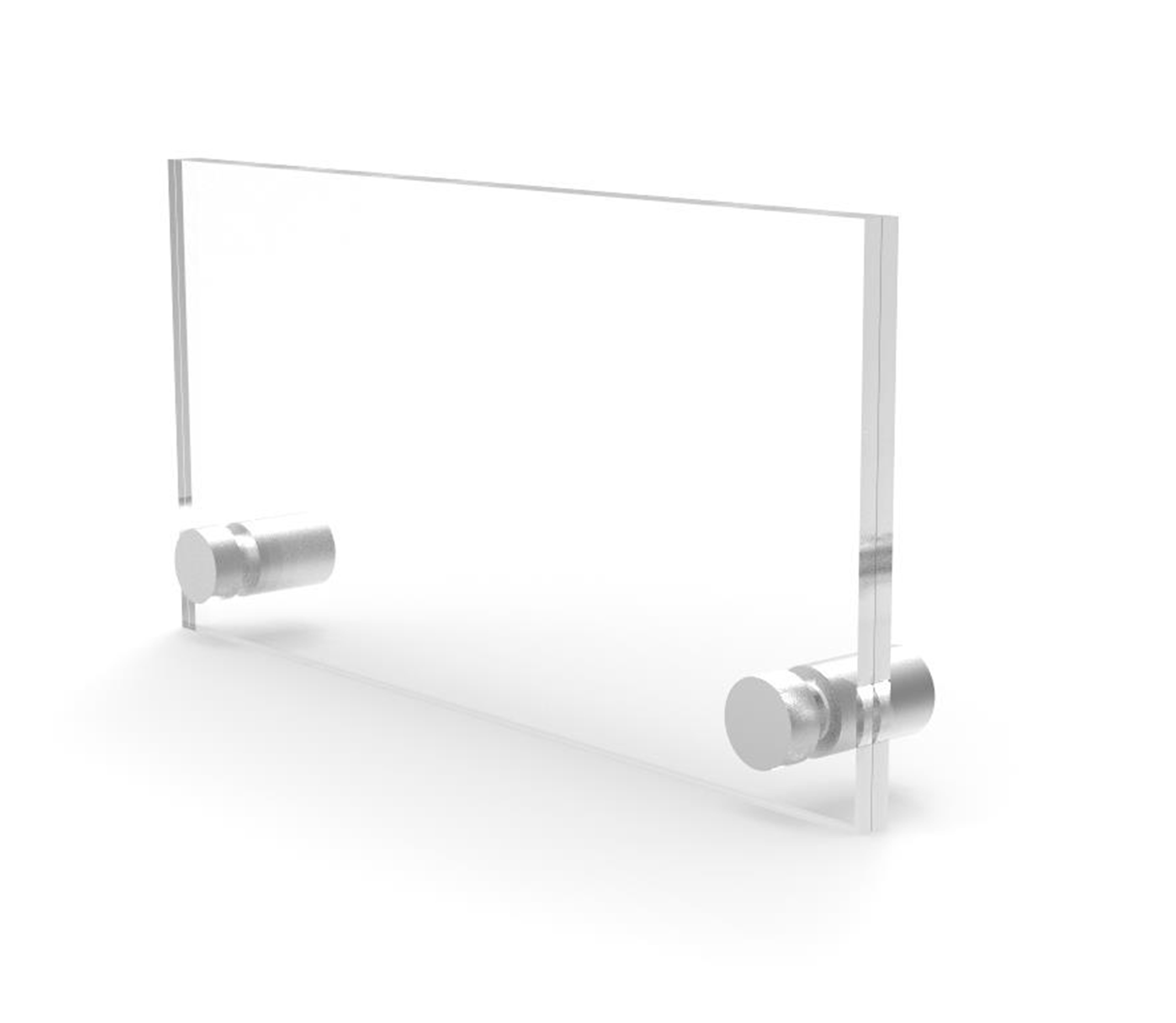 FixtureDisplays® 2 sheets acrylic per set Clear Sign Name Holder