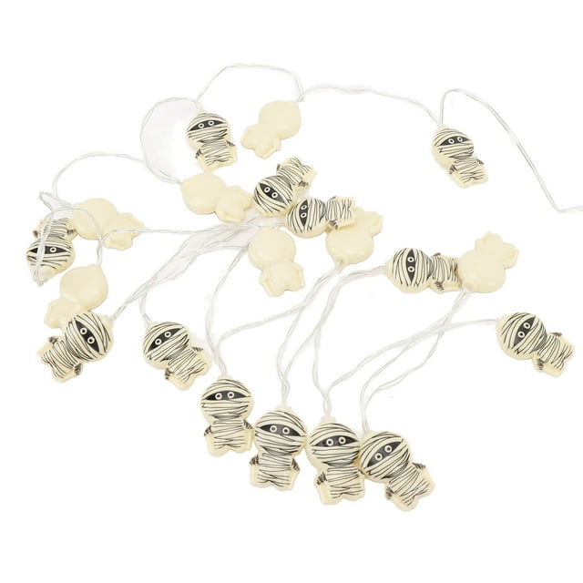 Cadena De Luces Para El Día De Todos Los Santos, Mummy 20 LED A Prueba De Agua, Versátil, Enchufe único En Cadena De Luces Del Día De Todos Los Santos Para Fiesta