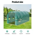 thumbnail image 7 of Walk-In Tunnel Greenhouse 15×7×7 FT – Heavy Duty Outdoor Greenhouse with Galvanized Steel Frame, Thick PE Mesh Cover, 8 Roll-Up Mesh Windows & Zipper Door for Backyard Gardening, 7 of 7