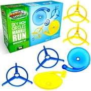 Marble Genius Sky High Circles Accessory Add-On Set - Take Your Marble Run to the Next Level & Create a Gravity-Defying Track Race Thrills with 6 Pieces of Towering, Twisty-Turny Fun, Perfect for Kids
