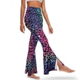thumbnail image 2 of FKELYI Gradient Leopard Print Yoga Pants Bell Bottom Leggings Pants for Women Girls Flare Leggings Tummy Control Sweatpants with Wide Leg Athleticwear for Indoor Outdoor, XL, 2 of 7