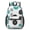 Geometric Flower and, variant on Geometric Flower and Dahlia White 17" School Backpacks for Teens,Waterproof Oxford Fabric,S-Shape Padded Straps for School,Travel,Hiking,Camping
