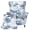Blue Tropical Leaves, variant on CHAQLIN Polyester 2 Piece Set Wingback Chair Covers for Living Room, Elastic Spandex Bottom Wear Resistant Single Seat Armchair Cover, Pink Marble Pattern
