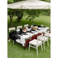 thumbnail image 3 of Outdoor Tablecloth with Umbrella Hole and Zipper, Christmas Black Rectangle Table Cloth 52x70 Inch Waterproof Tablecloth, White Xmas Tree Forest Poinsettia Buffalo Plaid Picnic Table Cover for Patio, 3 of 7