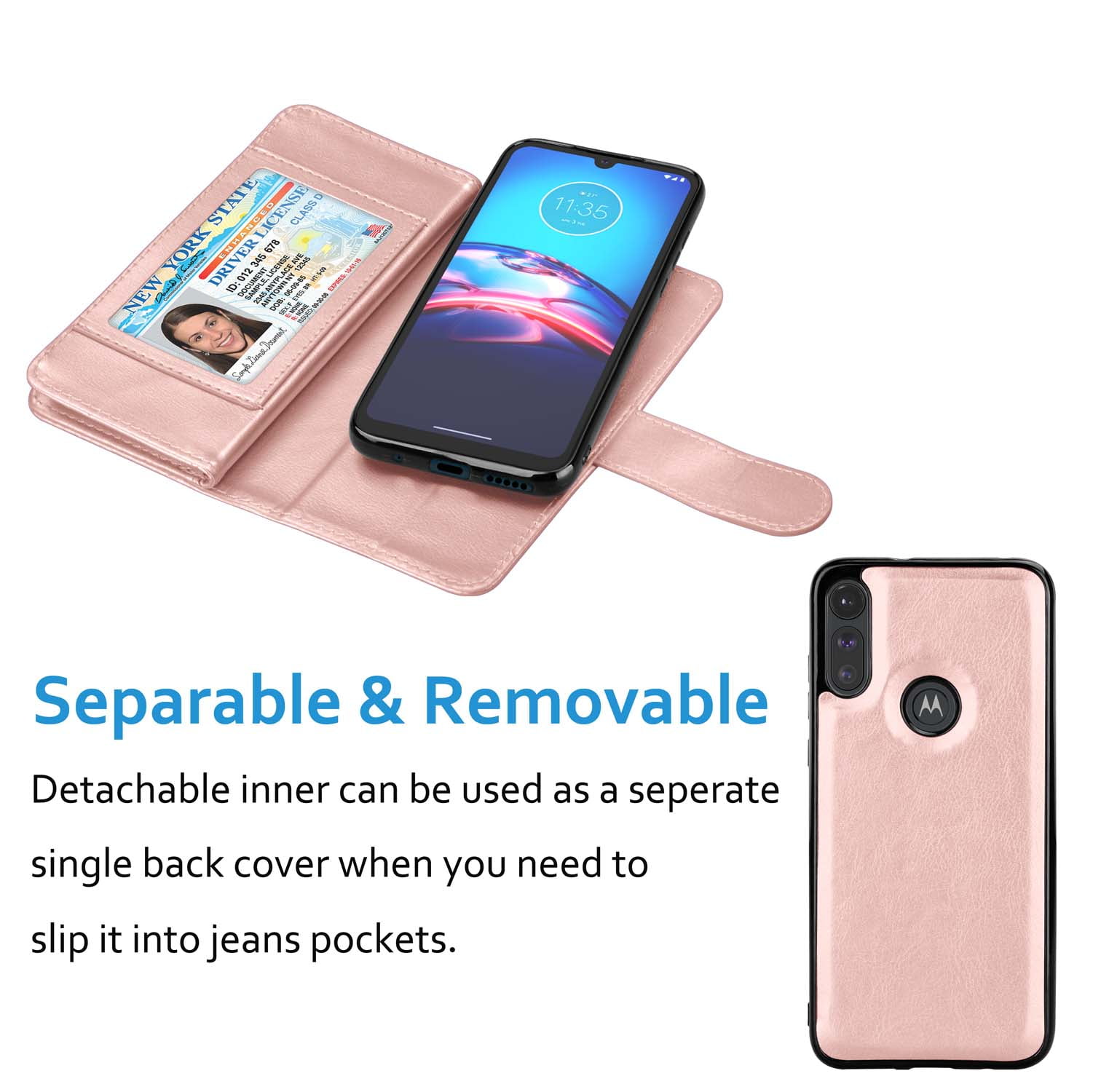 IKASEFU Compatible with MOTO E6 Case Emboss Sun mandala Floral Pu Leather Wallet Strap Case Card Slots Shockproof Magnetic Stand Feature Folio Flip Book Cover Protective Case,Purple
