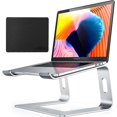 thumbnail image 1 of Laptop Stand, Ergonomic Aluminum Cooling Computer Stand, Detachable Computer Stand Compatible with MacBook Air Pro, Notebook, , Dell, More 11-15.6” Laptops Gift Mouse Pad (Sliver), 1 of 7