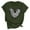 Army Green, variant on ibuvkizy Womens Tops Short Sleeve Shirts for Women,Women Printing Round Neck Top Shirt,Plus Size Blouses Shirts,Summer Casual Graphic Tees