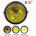 thumbnail image 5 of Retro Vintage Motorcycle Universal Side Mount 35w 6.5 Inch Amber Headlight Cafe With Grille, 5 of 5