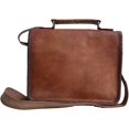 thumbnail image 4 of 13" Leather Messenger Bag Laptop case Office Briefcase Gift for Men Computer Distressed Shoulder Bag, 4 of 4