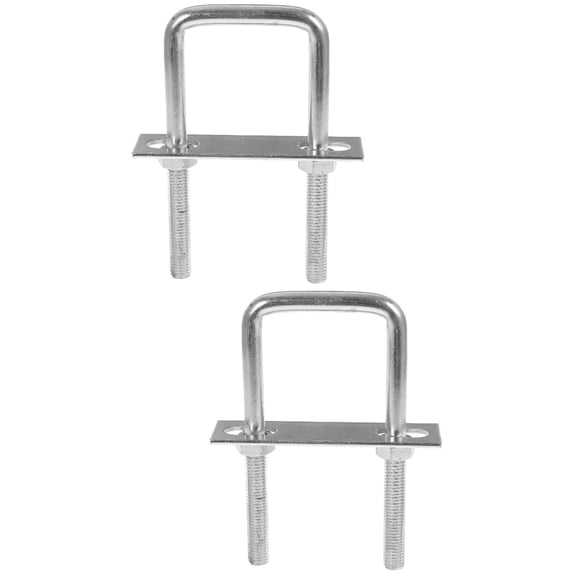 2pcs U Shape Bolt Square Heavy Duty U-bolt Fastener U Tube Clamps Bolt Accessory