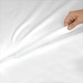 thumbnail image 6 of DNG Creations 5 Piece Zipper Sheet Set - Include (1 Elastic Fitted Sheet , 1 Base Sheet has Zipper, 1 Flat Sheet And 2 Pillowcase) 15 Inch Deep Pocket ( Solid White - California King ), 6 of 7