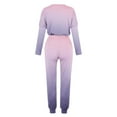 thumbnail image 4 of DailyTrove Women's Long Sleeve Ombre Tracksuit - Gradient Design, Casual Style, Fall & Street Wear,Purple, 4 of 5