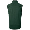 thumbnail image 3 of Men's Cutter & Buck Heather Green Portland State Vikings Mainsail Sweater-Knit Full-Zip Vest, 3 of 3