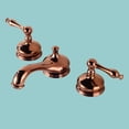 thumbnail image 3 of Renovators Supply Bathroom Faucets 8" Widespread Brass Bathroom Sink Faucet w/Rose Gold PVD Coating Finish and Pop Up Drain, 3 of 9