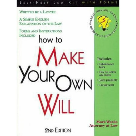 Pre-Owned How to Make Your Own Will (Paperback) 1572481196 9781572481190