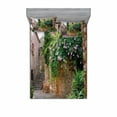 thumbnail image 2 of Landscape Bedding Set with Sheet & Covers, Summer Garden Flowers Marigold Stones Antique House in Spain Art Print, Printed Bedroom Decor 2 Shams, 4 Sizes, Multicolor, by Ambesonne, 2 of 3